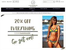 Tablet Screenshot of luxebandageswimwear.com